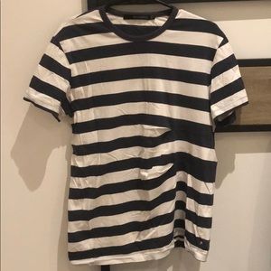 Kai-aakmann Pinched Striped T Shirt Size L